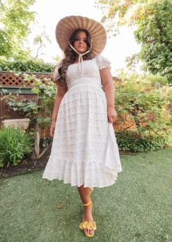JessaKae Midi Dresses*Annalise Dress White