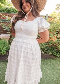 JessaKae Midi Dresses*Annalise Dress White