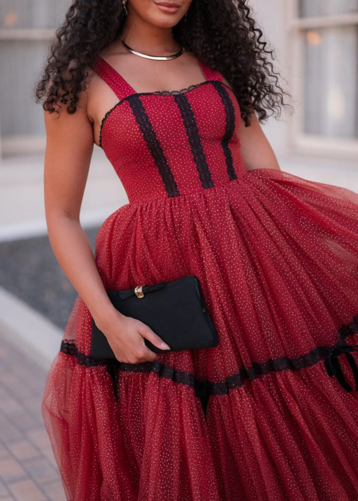 JessaKae Holiday Dresses|Plaza Collection*Audrey Dress GlitteringGarnet