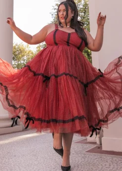 JessaKae Holiday Dresses|Plaza Collection*Audrey Dress GlitteringGarnet