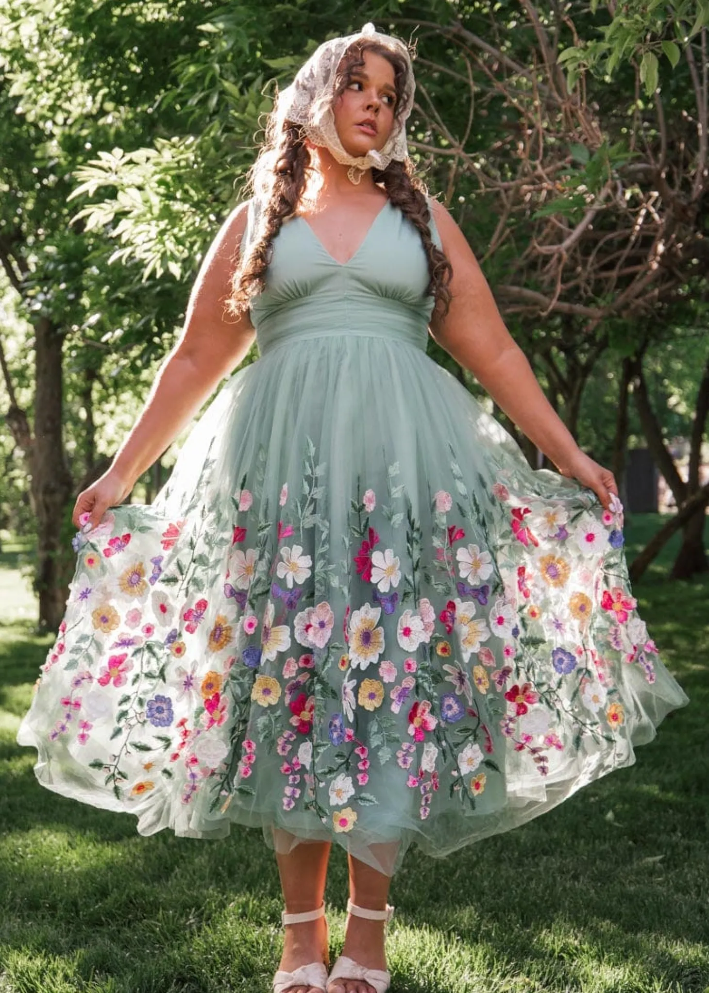 JessaKae Midi Dresses*Bouquet Dress GreenGarden