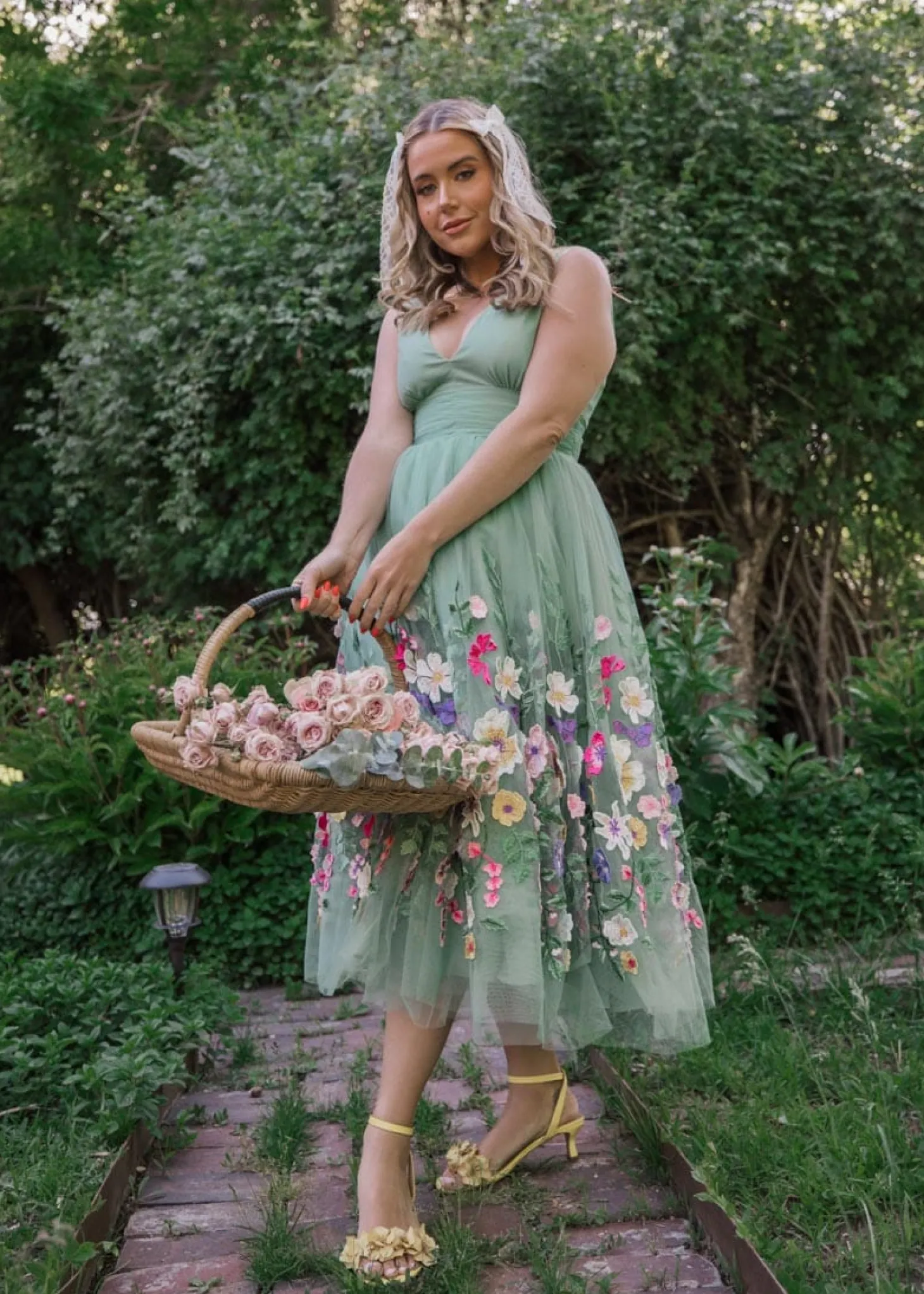 JessaKae Midi Dresses*Bouquet Dress GreenGarden