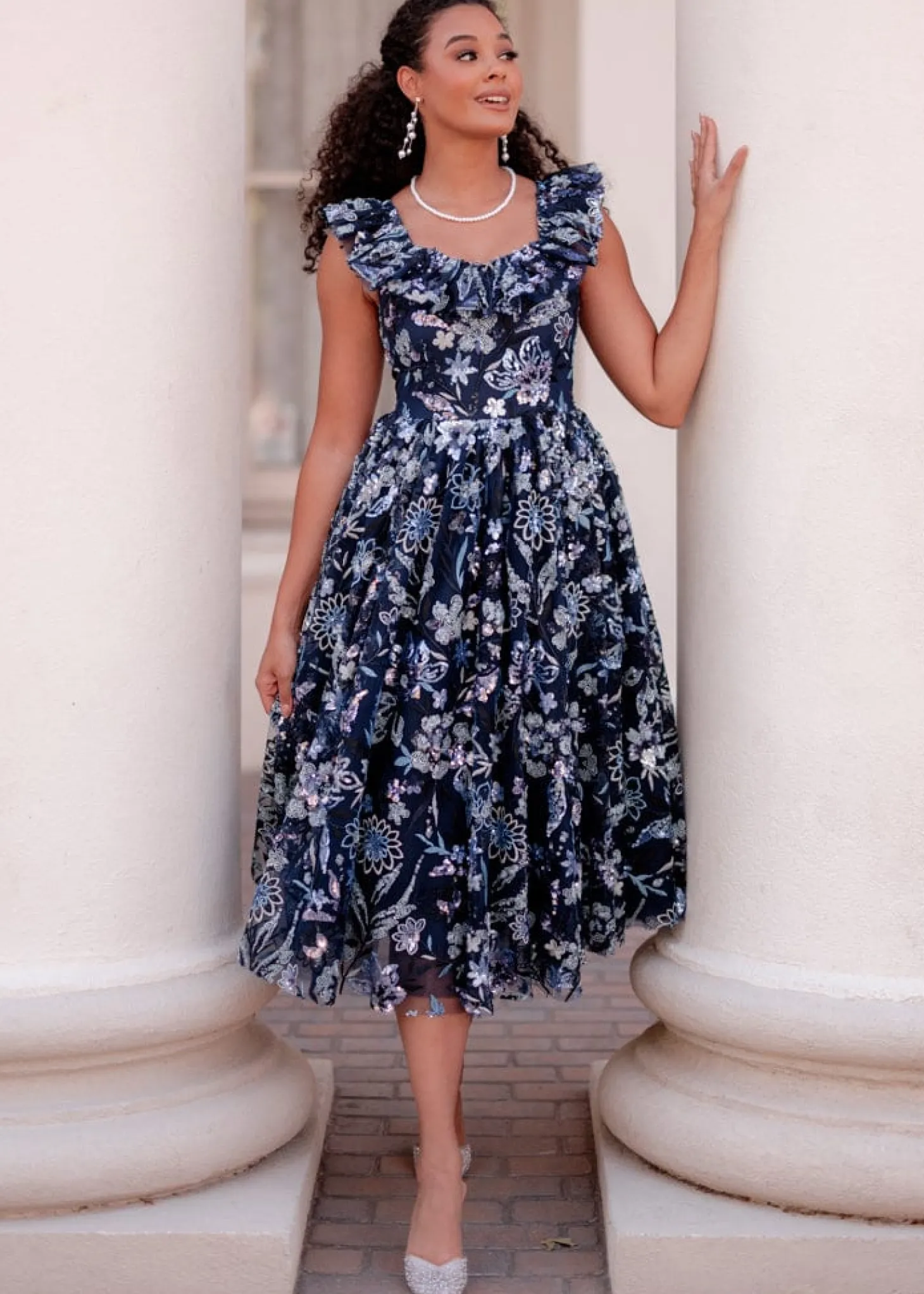 JessaKae Plaza Collection|Holiday Dresses*Chrissy Dress MidnightMeadow