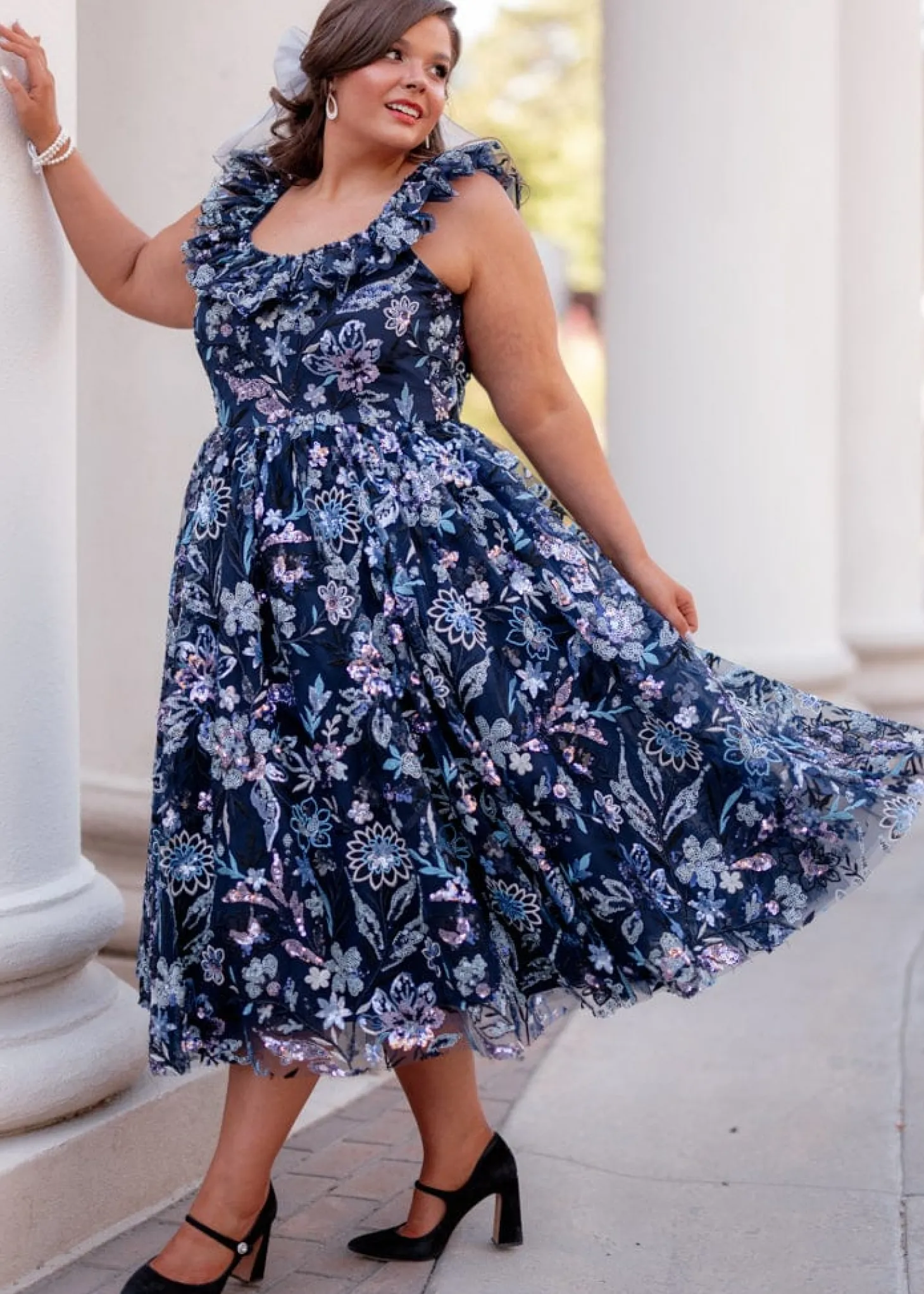 JessaKae Plaza Collection|Holiday Dresses*Chrissy Dress MidnightMeadow
