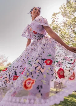 JessaKae Midi Dresses*Darla Dress EmbroideredLilac