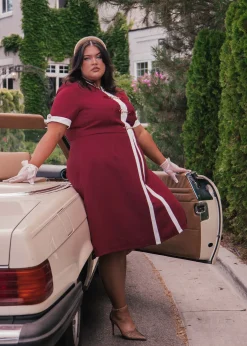JessaKae Holiday Dresses|Midi Dresses*Grace Dress Burgundy