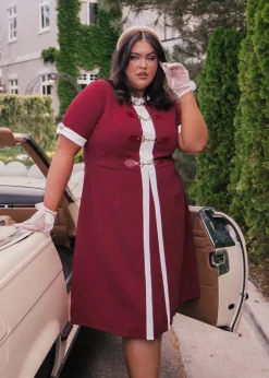 JessaKae Holiday Dresses|Midi Dresses*Grace Dress Burgundy