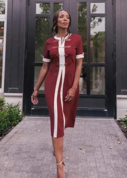 JessaKae Holiday Dresses|Midi Dresses*Grace Dress Burgundy