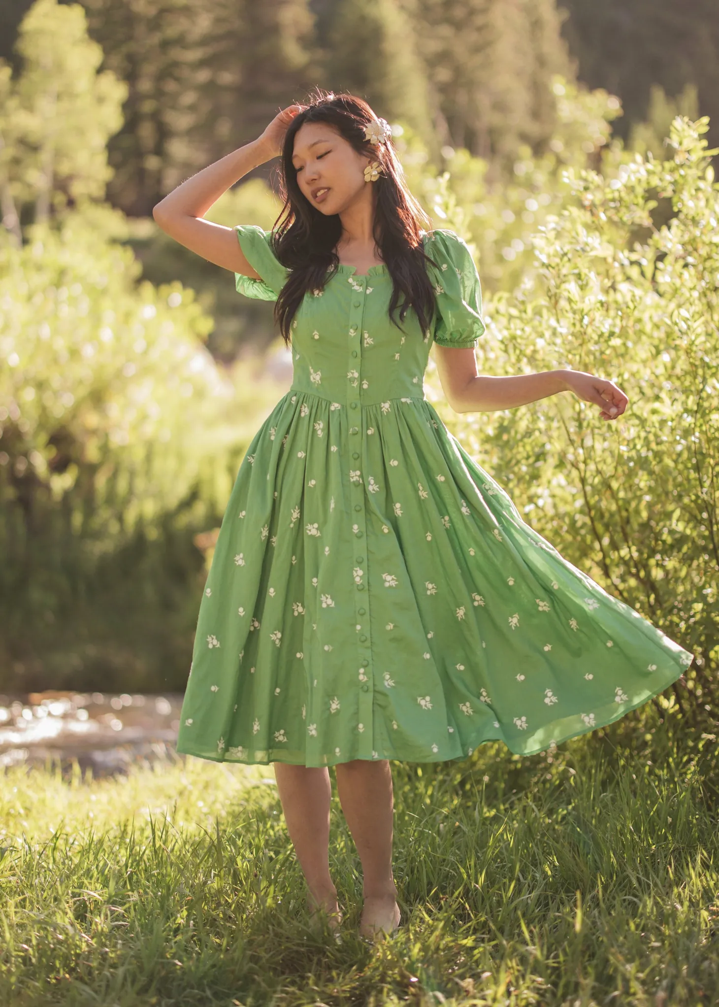JessaKae Woodland Collection|Holiday Dresses*Juniper Dress CoolGreen