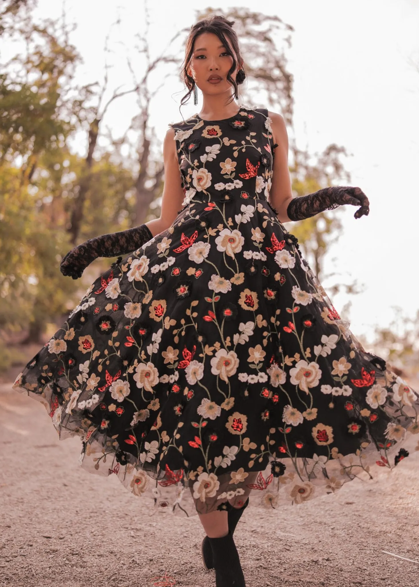 JessaKae Midnight Collection|Midi Dresses*Lilith Dress Black
