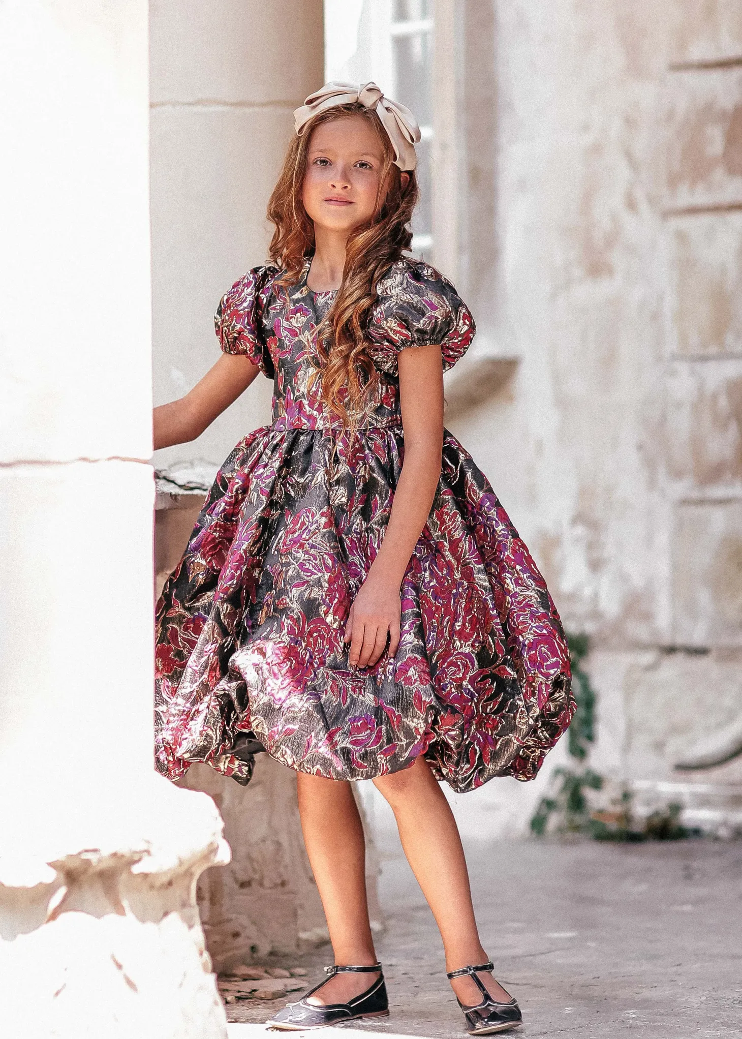 JessaKae Flower Girl Dresses*Mila Girls Dress Black/Burgundy