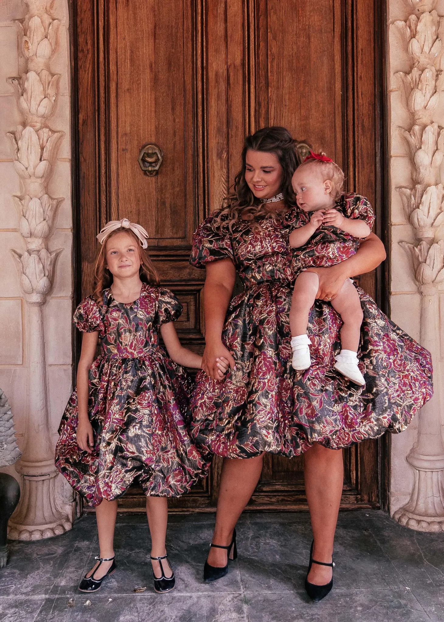 JessaKae Flower Girl Dresses*Mila Girls Dress Black/Burgundy