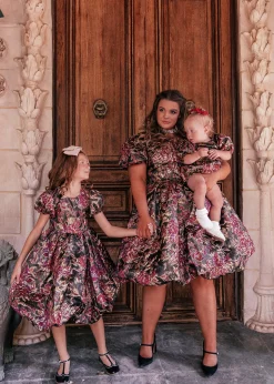 JessaKae Flower Girl Dresses*Mila Girls Dress Black/Burgundy