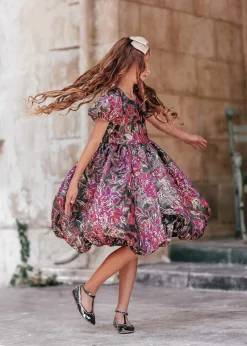 JessaKae Flower Girl Dresses*Mila Girls Dress Black/Burgundy