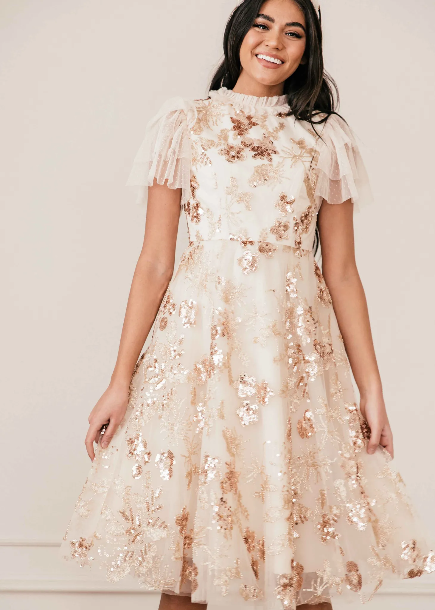 JessaKae Holiday Dresses|Midi Dresses*Moonlight Dress Cream