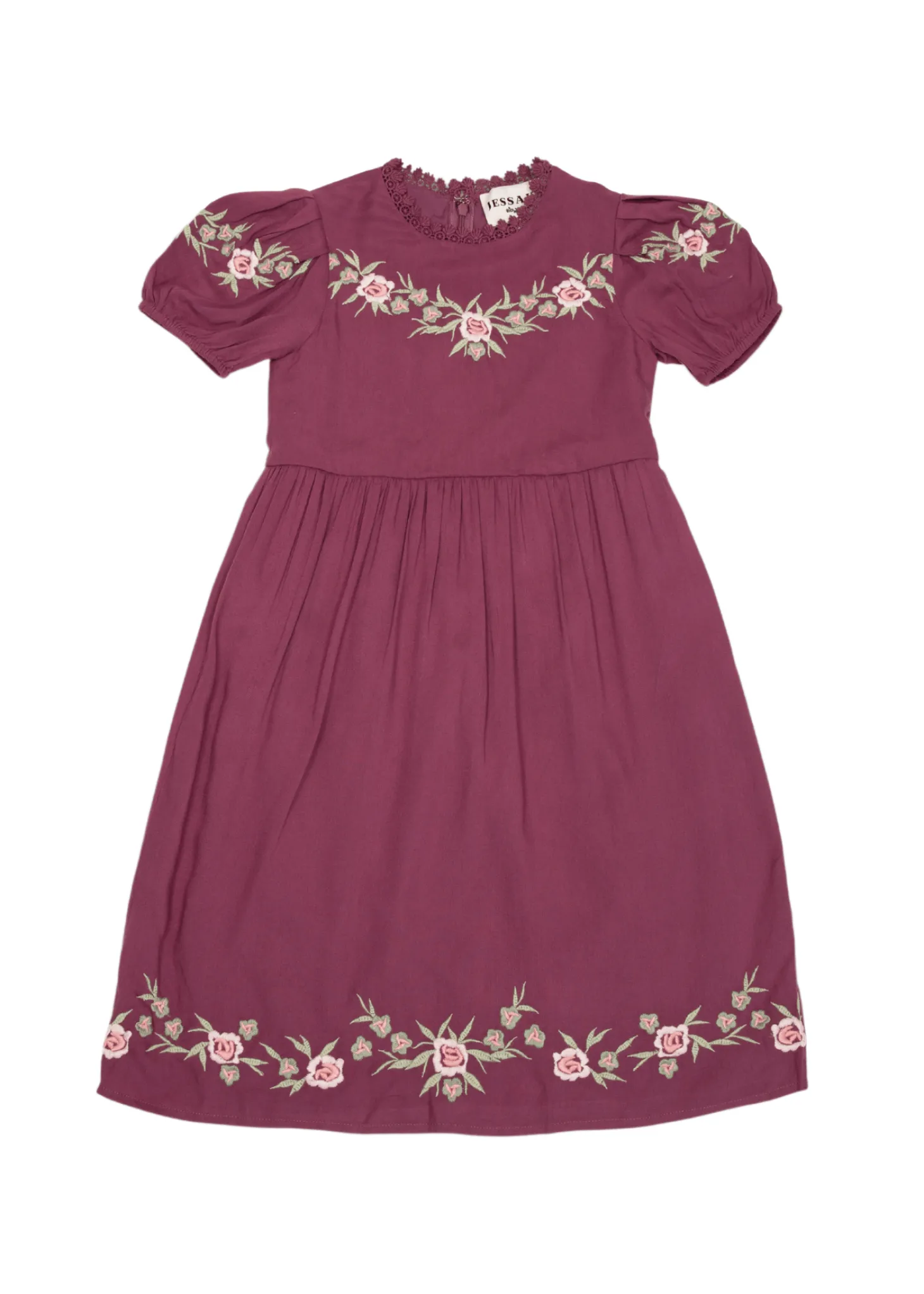 JessaKae Flower Girl Dresses*Rosedale Girls Dress DarkRose