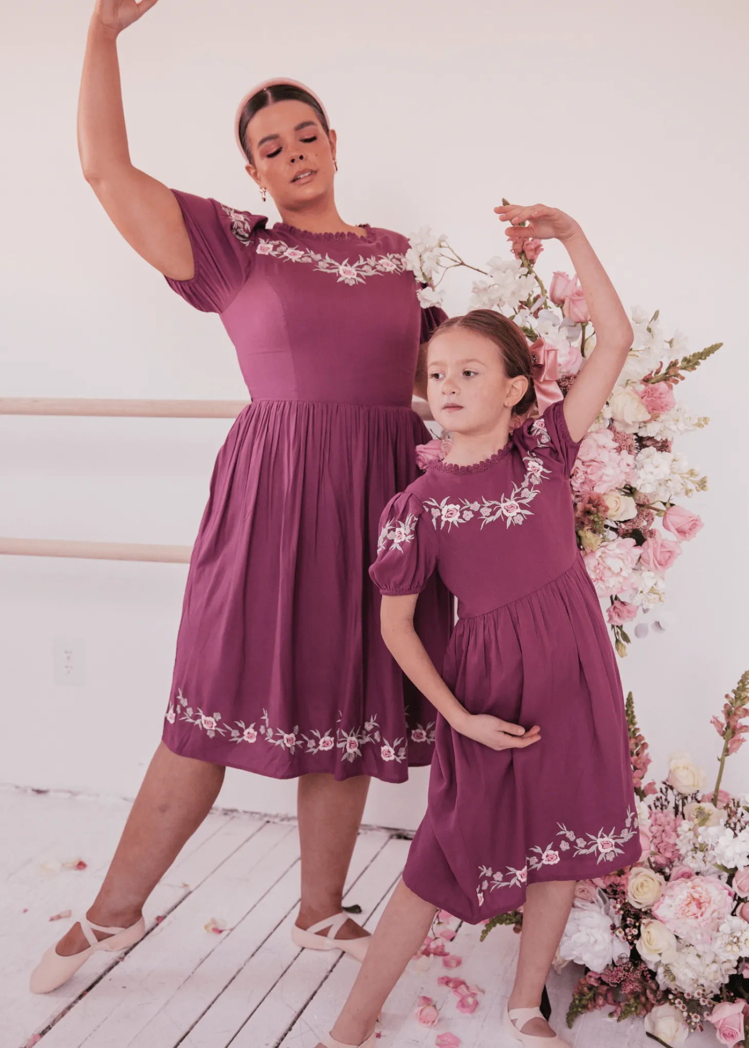 JessaKae Flower Girl Dresses*Rosedale Girls Dress DarkRose
