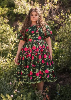 JessaKae Woodland Collection|Holiday Dresses*Rosette Dress RosetteGreen