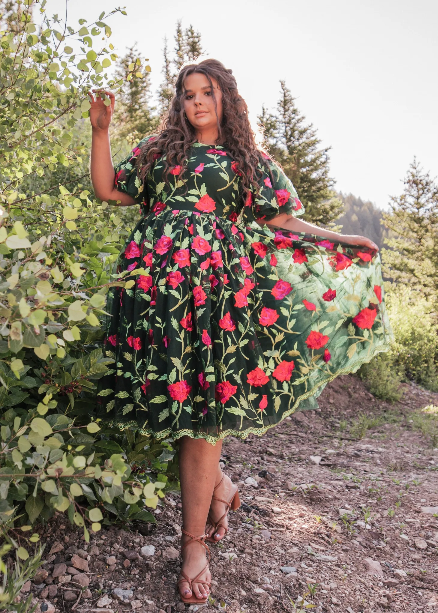 JessaKae Woodland Collection|Holiday Dresses*Rosette Dress RosetteGreen