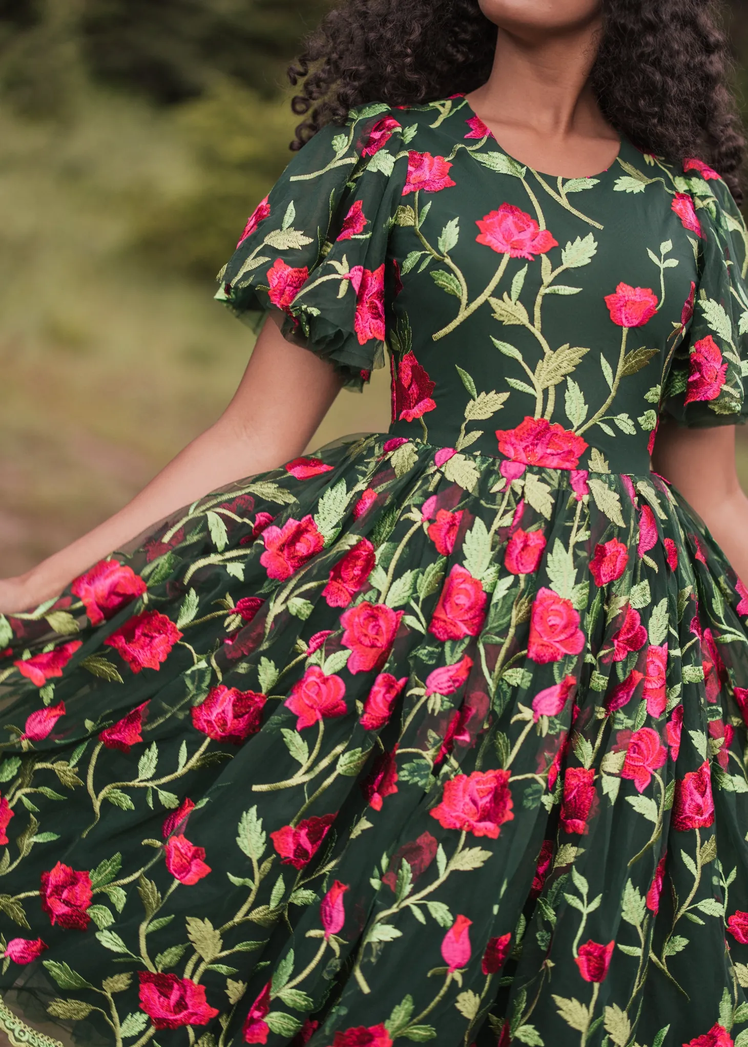 JessaKae Woodland Collection|Holiday Dresses*Rosette Dress RosetteGreen
