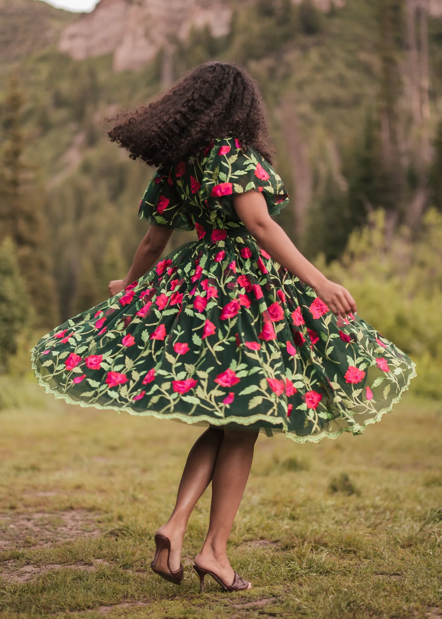 JessaKae Woodland Collection|Holiday Dresses*Rosette Dress RosetteGreen