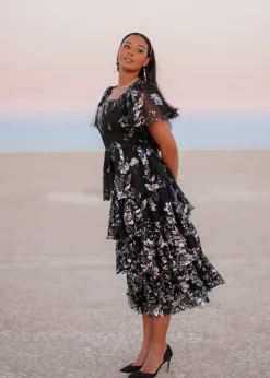 JessaKae Celestial Collection|Holiday Dresses*Selena Dress BlackShimmer
