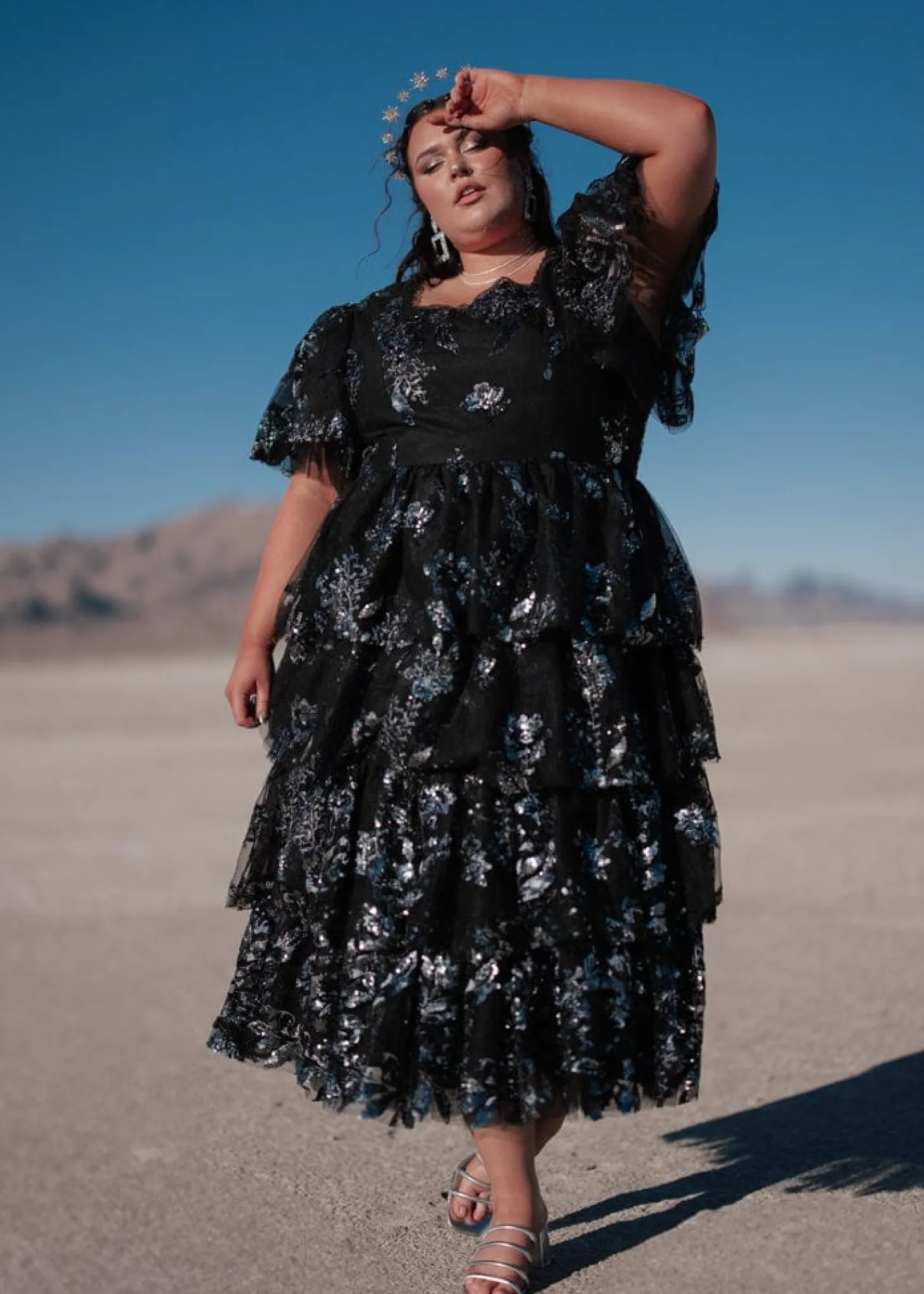 JessaKae Celestial Collection|Holiday Dresses*Selena Dress BlackShimmer