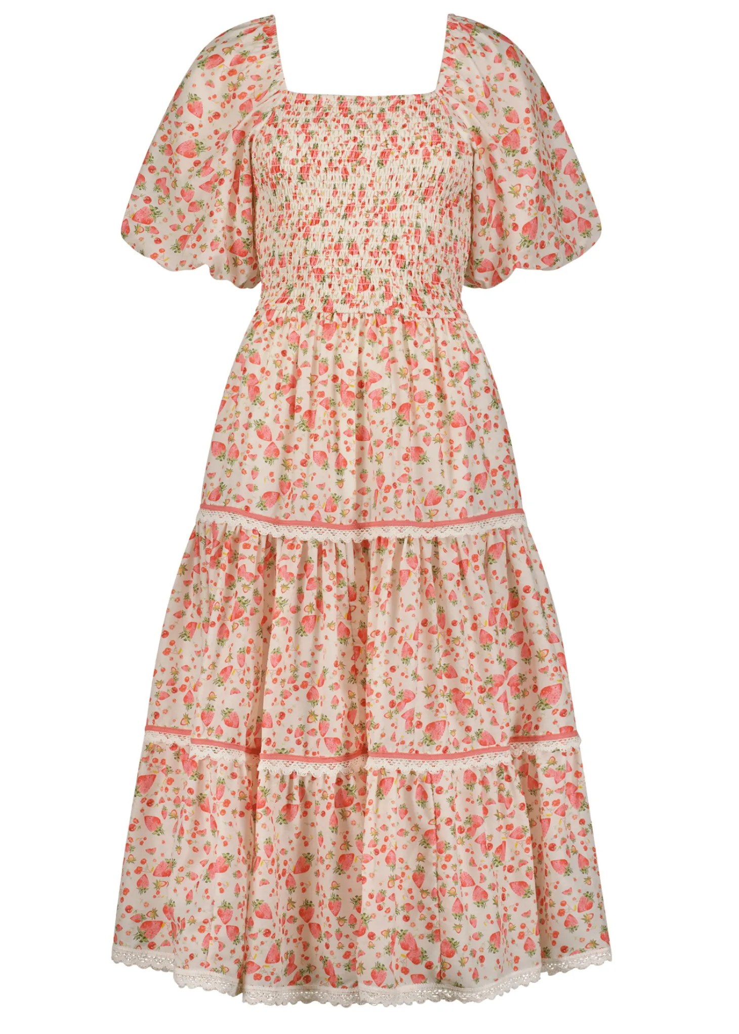 JessaKae Midi Dresses*Strawberry Shortcake Dress Pink